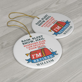 Remüde Postarbeiter Custom Mailman Retirement Keramik Ornament