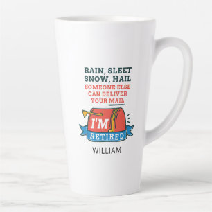 Remüde Postarbeiter Custom Mailman Retirement Milchtasse