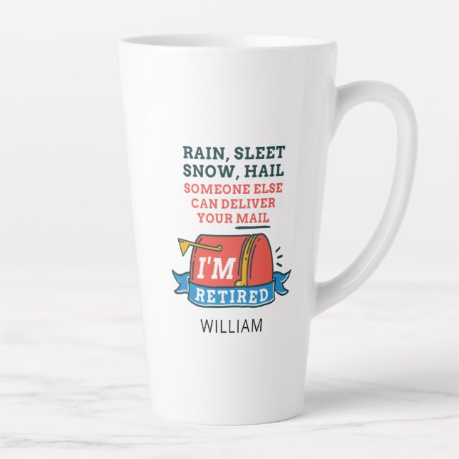Remüde Postarbeiter Custom Mailman Retirement Milchtasse (Rechts)