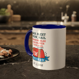 Remüde Postarbeiter Custom Mailman Retirement Tasse