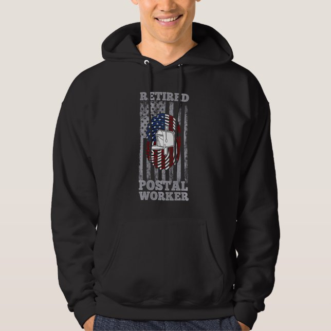 Remüde Postarbeiter Fun Mailman Retirement Da1 Hoodie (Vorderseite)