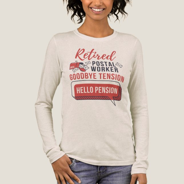 Remüde Postarbeiter Funny Mailman Retirement Tri-Blend Shirt (Vorderseite)