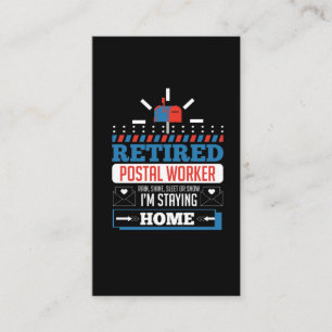 Remüde Postarbeiter Funny Postman Retirement Visitenkarte