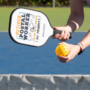 Remüde Postarbeiter Grandpa Mailman Pickleball Schläger
