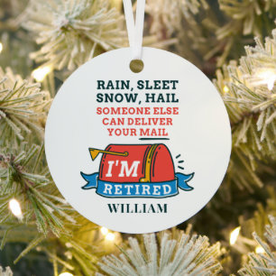 Remüde Postarbeiter Keepake Mailman Retirement Ornament Aus Metall