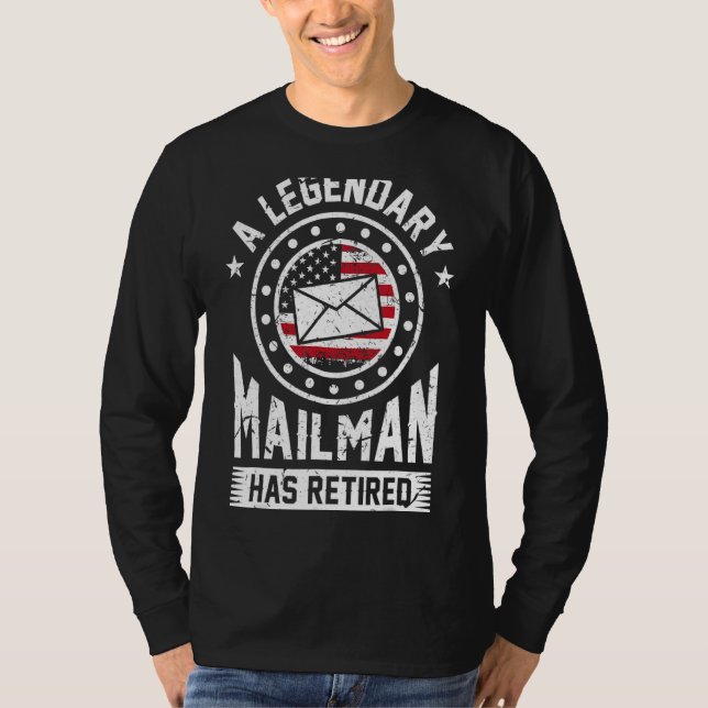 Remüde Postarbeiter Mailman Postman Post Office T-Shirt (Vorderseite)