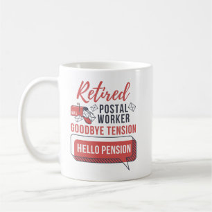 Remüde Postarbeiter Mailman Retirement Funny Gag Kaffeetasse
