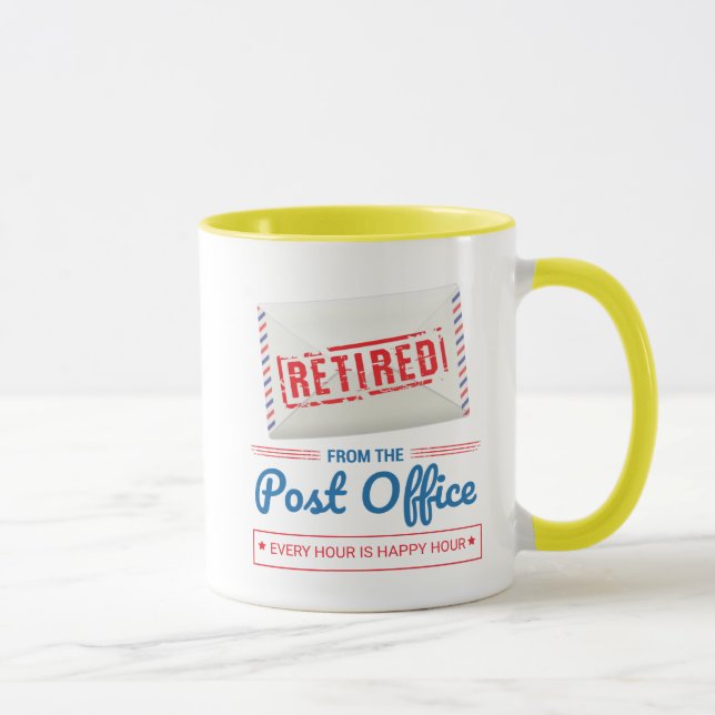 Remüde Postarbeiter Mailman Retirement Funny Tasse (Rechts)