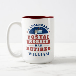 Remüde Postarbeiter Mailman Retirement Funny Zweifarbige Tasse