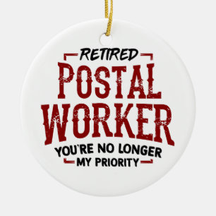 Remüde Postarbeiter Mailman Retirement Keramik Ornament