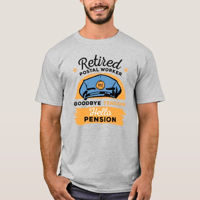Remüde Postarbeiter Mailman Retirement T-Shirt (Vorderseite)