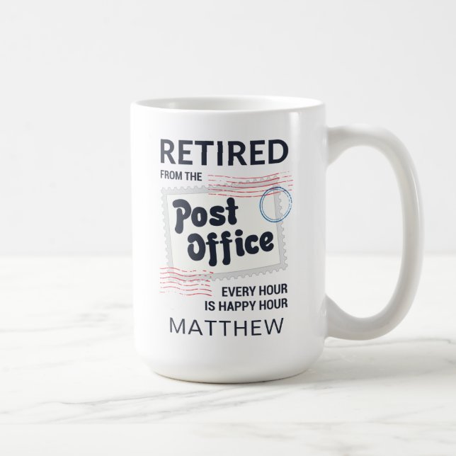 Remüde Postarbeiter Personalisiert Mailman Kaffeetasse (Rechts)
