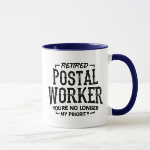 Remüde Postarbeiter Rentirement Mailman Funny Tasse