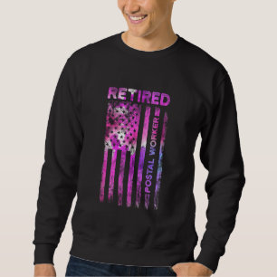 Remüde Postarbeiter US Flags Mailman Retirement Sweatshirt