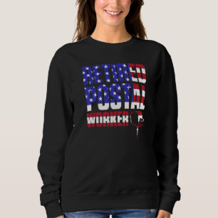 Remüde Postarbeiter-USA-Flagge Mailman Retirement Sweatshirt