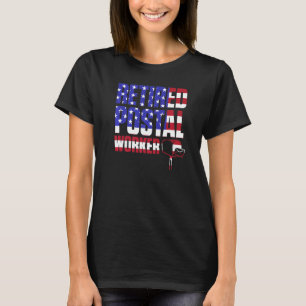 Remüde Postarbeiter-USA-Flagge Mailman Retirement T-Shirt