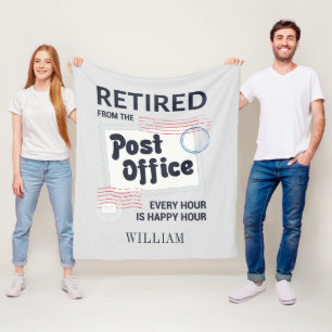 Remüde Postarbeiterruhestand Mailman Grandad Fleecedecke