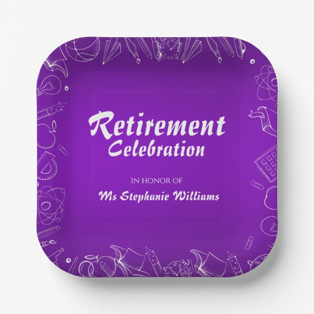 Remüde Schullehrer Celebration Party Pappteller (Vorderseite)