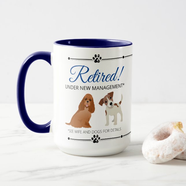 Remüde See Ehefrau und Hunde Tasse (Mit Donut)