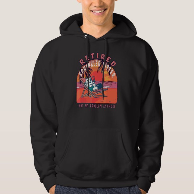 Remüde Sprinkler Fitter Vintage Rente Hoodie (Vorderseite)