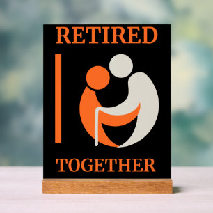 Remüde Together Desk Sign Office Geschenk Acrylschild