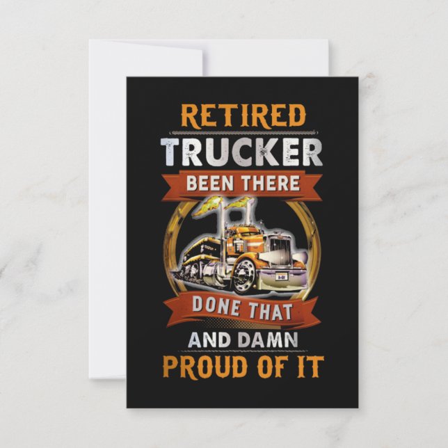 Remüde Trucker Karte (Vorderseite)