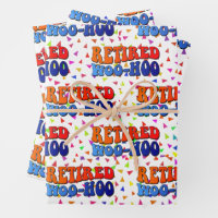 Remüde Woo Hoo Vintag Groovy Text Wrapping Paper