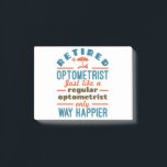 Remüden Optometrist Funny Way Happier Post-it Klebezettel<br><div class="desc">Dieses lustige Design ist perfekt für einen pensionierten Optometriker oder einen pensionierten OD. Das Kunstwerk zeigt eine Grafik auf dem Liegestuhl und sagt: "Der Optometriker wird wie ein normaler Optometriker nur viel glücklicher." Nimm dir einen für einen pensionierten Augenarzt.</div>