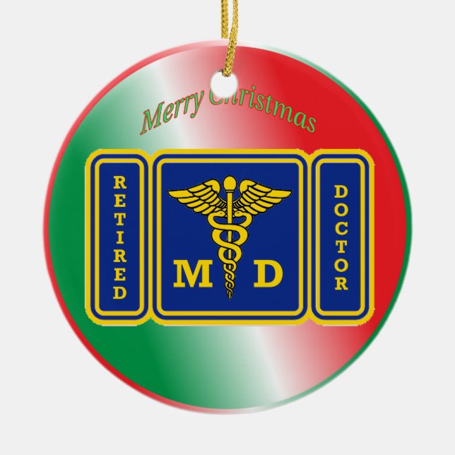 Remüder Doctor Caduceus Shield Custom Keramikornament (Vorne)