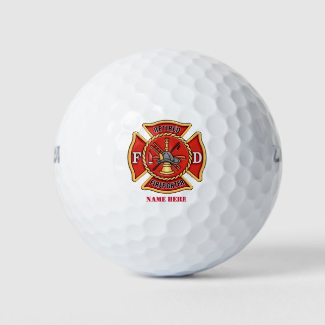 Remüder Feuerwehrmann Malteser Cross Golf Balls Golfball (Vorderseite)