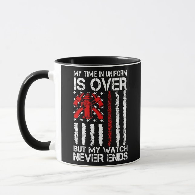Remüder Feuerwehrmann Thin Red Line Funny Tasse (Links)