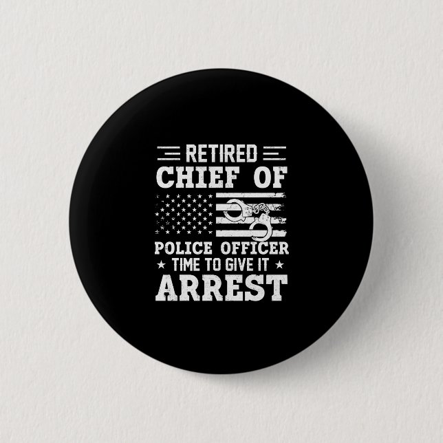 Remüder Polizeichef - amerikanisch-lustig Button (Vorderseite)