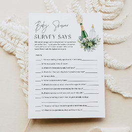 REMY Baby Showumfrage zeigt Spielen - Poppin Flasc Einladung