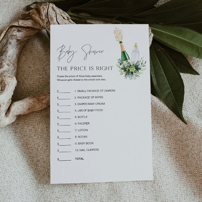 REMY Guess the Price Baby Shower Game Card (Von Creator hochgeladen)