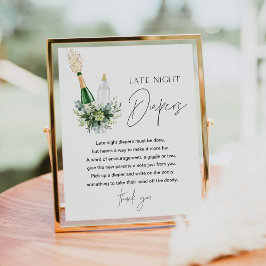 REMY Late Night Diapers Baby Duschzeichen Poster