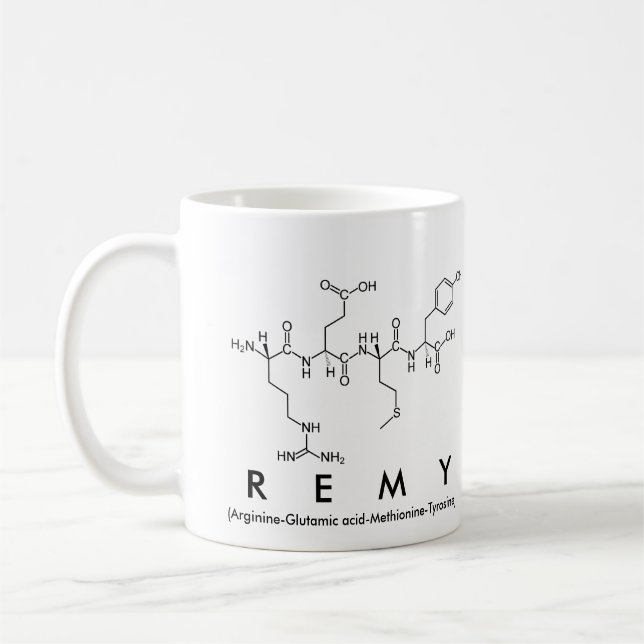 Remy Peptid-Namen-Tasse Kaffeetasse (Links)