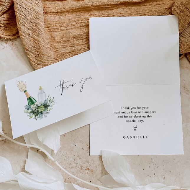 Remy Poppin Bottles Baby Shower Dankeskarte (Von Creator hochgeladen)