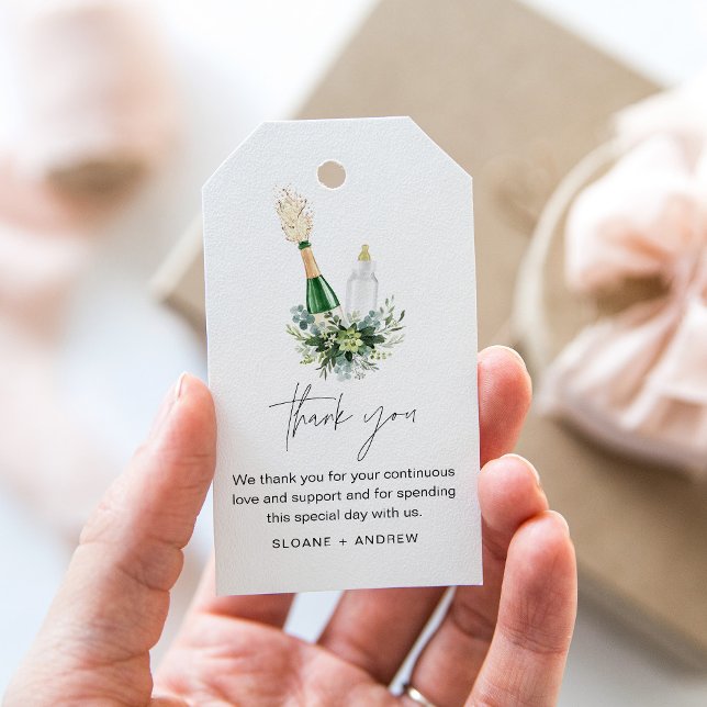 REMY Poppin Bottles Baby Shower Tag Geschenkanhänger (Von Creator hochgeladen)