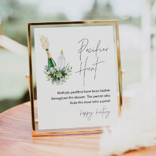 REMY Schnuller Hunt Baby Shower Spielzeichen Poster