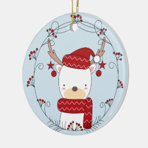 Ren-Gekritzel-Gewohnheits-Foto Keramik Ornament