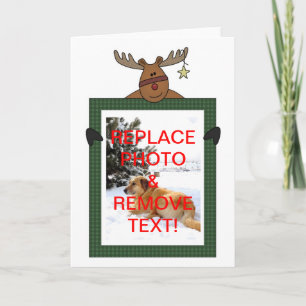 Ren-gerahmtes WeihnachtsFoto Feiertagskarte