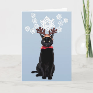 Ren-Katze holt Freude Feiertagskarte