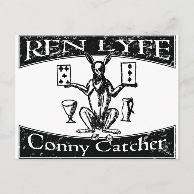 Ren Lyfe: Bedrückter Robert Greene Conny-Catcher Postkarte (Vorderseite)