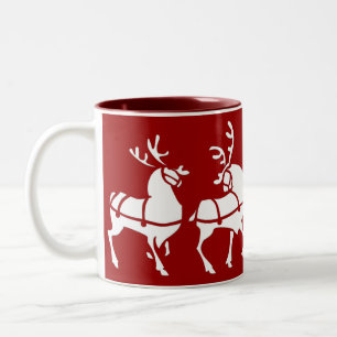 Ren-Tassen-Kaffeetasse-festlicher Weihnachtsdekor Zweifarbige Tasse