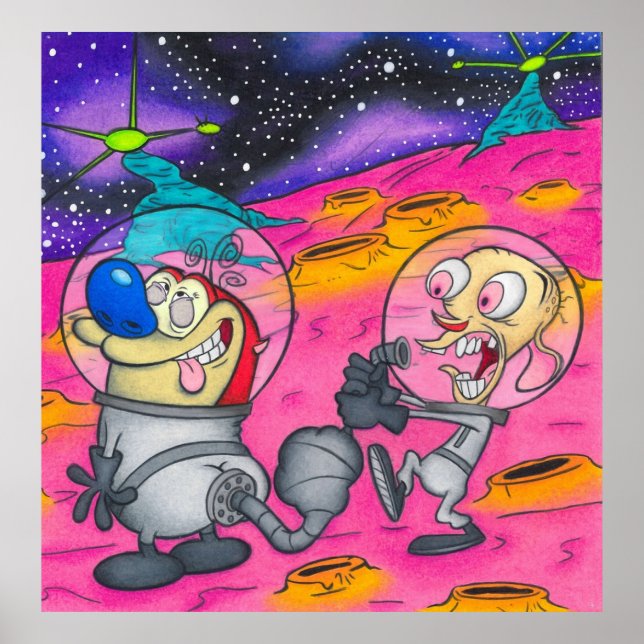Ren und Stimpy Trippy Space Planet Poster (Vorne)