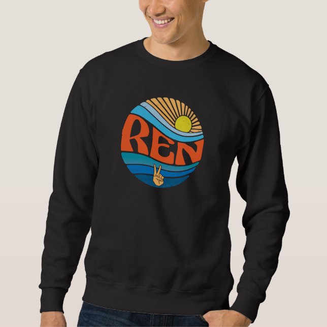Ren Vintage Sunset Ren Groovy Tie Dye Sweatshirt (Vorderseite)