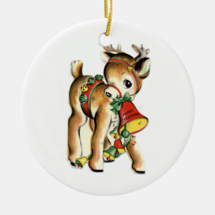 Ren-Weihnachtsverzierung KRW Vintage Keramikornament