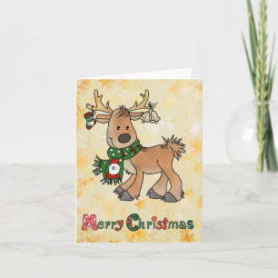 Ren zu Weihnachten Karte