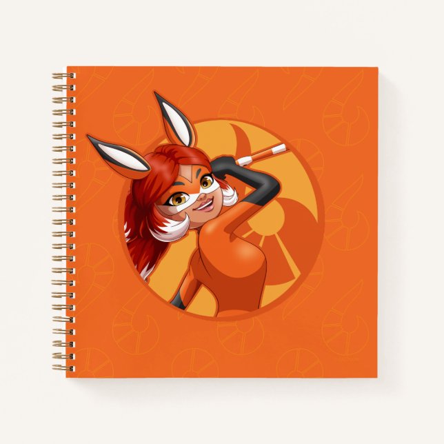 Rena Rouge Orange Abzeichen Notizbuch (Vorderseite)