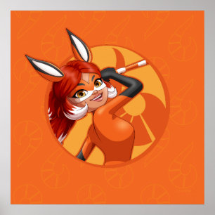 Rena Rouge Orange Abzeichen Poster